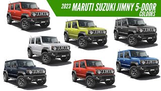 2023 Maruti Suzuki Jimny 5Door  All Color Options  Images  AUTOBICS [upl. by Noscire]