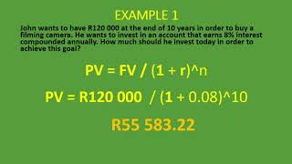 Present Value Formula Lump Sum single amount  Formula with examples [upl. by Gobert]