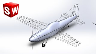 Cómo dibujar el fuselaje de un avión en Solidworks [upl. by Esinwahs]