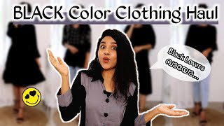 BLACK Color Clothing Haul  Meesho Haul  PurPle Kohl Megha [upl. by Atled]