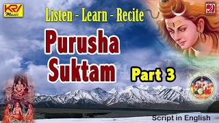 Purusha Suktam  Part 3  Learn to Chant  Shankara Sastrigal  With English Script  Gurukulam [upl. by Nirrol]