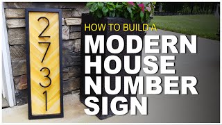 DIY Modern House Number Sign [upl. by Atiuqihs]