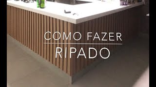 Como fazer ripado de madeiraMDF  DIY   Simples fácil e econômico [upl. by Oriana]