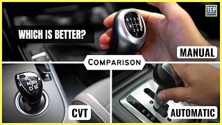 Comparing Manual Transmission with Automatic amp CVT In Detail [upl. by Layap882]