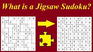 Jigsaw Sudokus  Rules amp Example [upl. by Annaitsirk320]