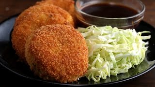 JapaneseStyle Ham amp Cheese Croquettes Korokke [upl. by Zurn66]