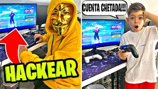 UN HACKER LE REGALA CUENTA CHETADA A MI HERMANO EN FORTNITE SKINS MUY EXCLUSIVAS [upl. by Villada]