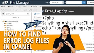 How to find all Error log files in cPanel [upl. by Elokkin]