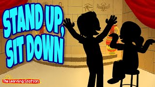 Stand Up Sit Down Song ♫ Dance Songs for kids ♫ Brain Breaks ♫ Kids Songs by The Learning Station [upl. by Eatnahc]