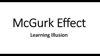 The McGurk Effect Audio Illusion [upl. by Dnartreb639]