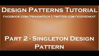 Singleton Design Pattern [upl. by Dede140]