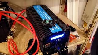 Giandel 5000Watt heavy duty power inverter Testing with 2 batteries [upl. by Adnek632]