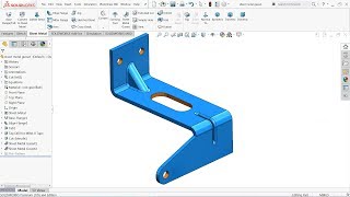 Solidworks Sheet metal Gusset tutorial [upl. by Ylellan849]