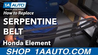 How to Replace Serpentine Belt 0311 Honda Element [upl. by Nivlam360]