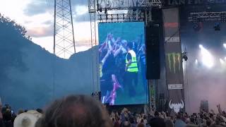 Abbath Shall Fall Abbath falling at the concert  Metaldays 2017 [upl. by Jesselyn]