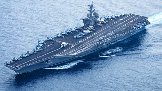 USS Theodore Roosevelt in Action Takeoffs and Landings on Super Aircraft Carrier [upl. by Ellered]