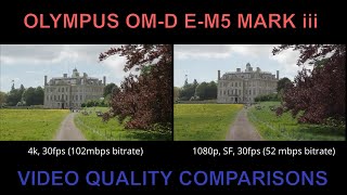 Olympus OMD EM5 Mark iii  Video Quality Comparison 1080p Timeline [upl. by Narot]