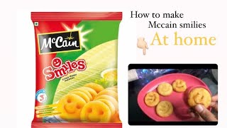 How to make mccain potato smiles at home smiles potatorecipe food foodblogger [upl. by Ahsiaa643]