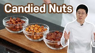 Delicious Candied Nuts  Great snacks and pastry decorations [upl. by Martelle421]