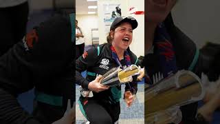 Celebrations in the 🇳🇿 dressing room 😍 T20WorldCup WhateverItTakes SAvNZ [upl. by Kielty]