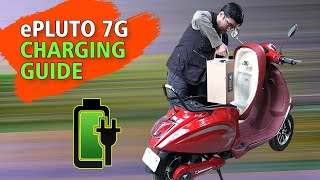 PureEV ePluto7G  Charging the Electric Scooter Battery  How To Guides [upl. by Enawyd]