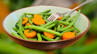 Recette Haricots Verts et Carottes [upl. by Aidyn]