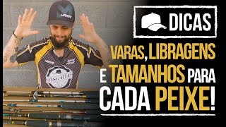 VARAS LIBRAGENS E TAMANHOS PARA CADA PEIXE DICA [upl. by Raddy769]