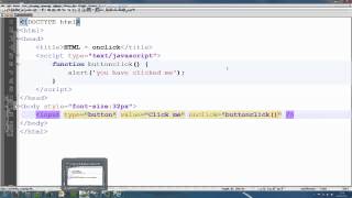 HTML Tutorial 14  onclick [upl. by Darrill510]