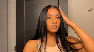 How To Natural Looking Middle Part Quick Weave DETAILED  How To Keep Your Natural Hair HEALTHY [upl. by Kciredec]