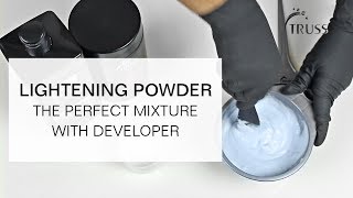 LIGHTENING POWDER  How to achieve the Perfect Mixture with Developer [upl. by Pandolfi]