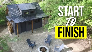 Building this Tiny House shed ALONE took 7 months Full Build Timelapse [upl. by Aidnyl]