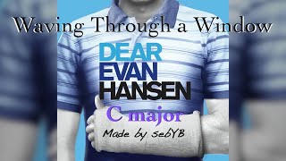 Waving Through a Window Alto keyC major  Dear Evan Hansen Karaoke instrumental with lyrics [upl. by Elkcim]