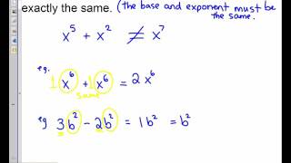 Adding and Subtracting Powers [upl. by Lynette]