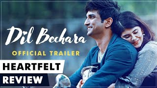 Dil Bechara Heartfelt Trailer REVIEW  Sushant Singh Rajput  Sanjana Sanghi  AR Rahman [upl. by Nikolai]