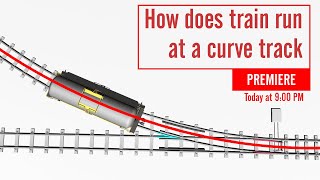 Railway curve track Explain  How do trains turn at a curve track  train pivot point working system [upl. by Eelarat595]