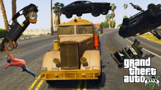 GTA 5  Cerberus Truck Destruction Compilation Cinematic 5 star chasing Op🔥🔥 [upl. by Nnylharas893]