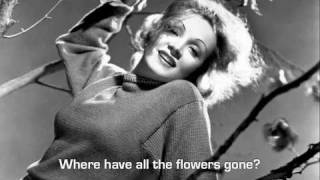 Marlene Dietrich  Sag Mir Wo Die Blumen Sind  with English Subtitles [upl. by Aluino]