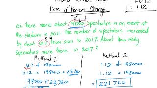 Finding the New Value from a Percent Change [upl. by Bohman]