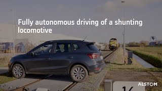 Fully autonomous driving of a shunting locomotive [upl. by Atteve]