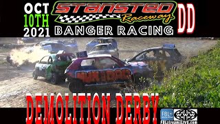 Stansted Raceway DD Demolition Derby 10th October 2021 Full contact Banger racing freetowatch [upl. by Llennor]