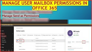 How to Manage Send as Permissions in office 365 [upl. by Aicak]