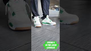 OnFoot Look Jordan 4 SB quotPine Greenquot  Godkiller Replica [upl. by Laehcimaj]