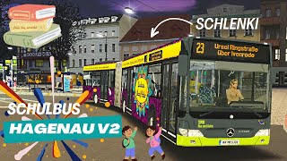 OMSI 2 60 FPS  HAGENAU V2 Schulfahrt mit dem Schlenki  Lets Play Omsi 2 821 [upl. by Alaet]