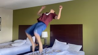 How To Do A Backflip On A Bed Without Being Scared [upl. by Lledra]