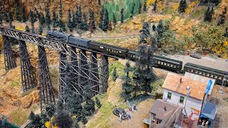 Beautiful Model Railroad HO Scale Gauge Train Layout at The Colorado Model Railroad Museum [upl. by Maude]