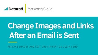 How to change Links and Images in an email after its sent in Salesforce Marketing Cloud [upl. by Jennings]