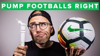 HOW TO PUMP YOUR FOOTBALL  get the right ball pressure  Unisport Uncut 43 [upl. by Karyl]