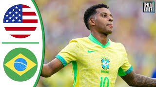 USA vs Brazil 11 Extended Highlights amp Goals  Friendly 2024 [upl. by Goar529]