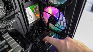 ARGB Fans with no ARGB headers  Temperature Sensor RGB Test [upl. by Sirromaj]