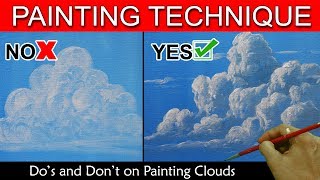 Dos and Dont on Painting Clouds in Basic Step by Step Acrylic Painting Tutorial by JM Lisondra [upl. by Babita]